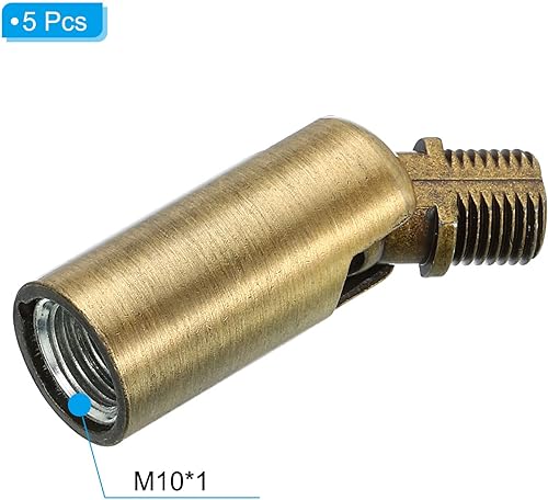 Miniatura 3 de PATIKIL Adaptador de luz de techo inclinado, paquete de 5 lámparas de araña de rosca M10 de 180 grados, adaptador de iluminación colgante de techo