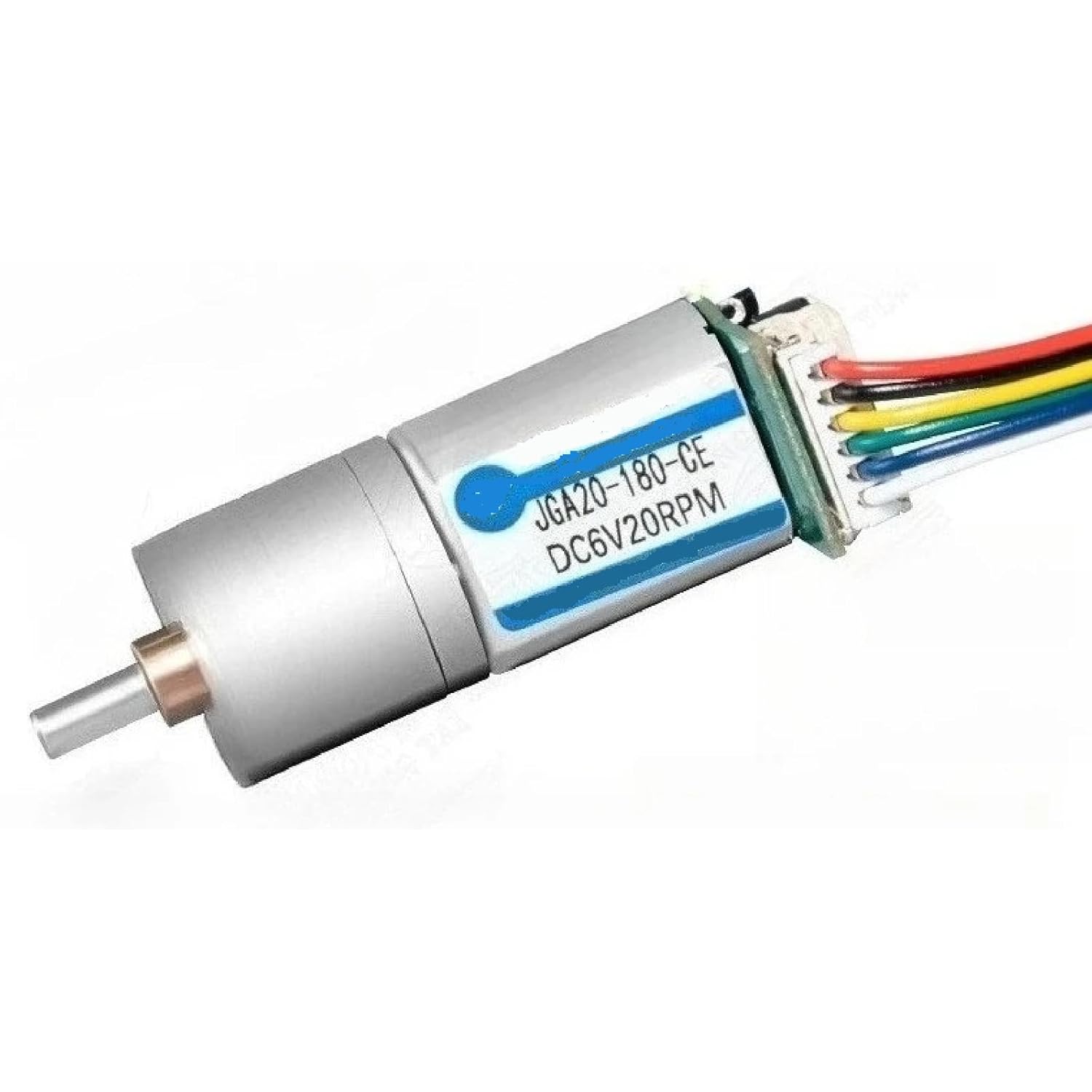 JGA20-180 DC Gear Motor with Metal Gearbox, 20mm Diameter, 6V 20RPM, 0.23-6.3 kg.cm Torque, Permanent Magnet Brush Motor for Home Appliances (93RPM 24v)