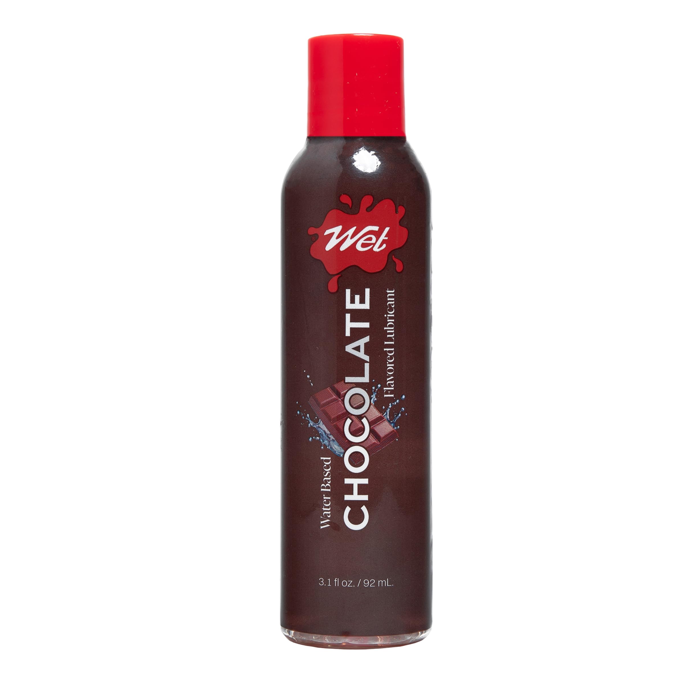 Wet Chocolate Kiss Edible Lube, Condom Safe, Sugar-Free, 3.1 Fl Oz