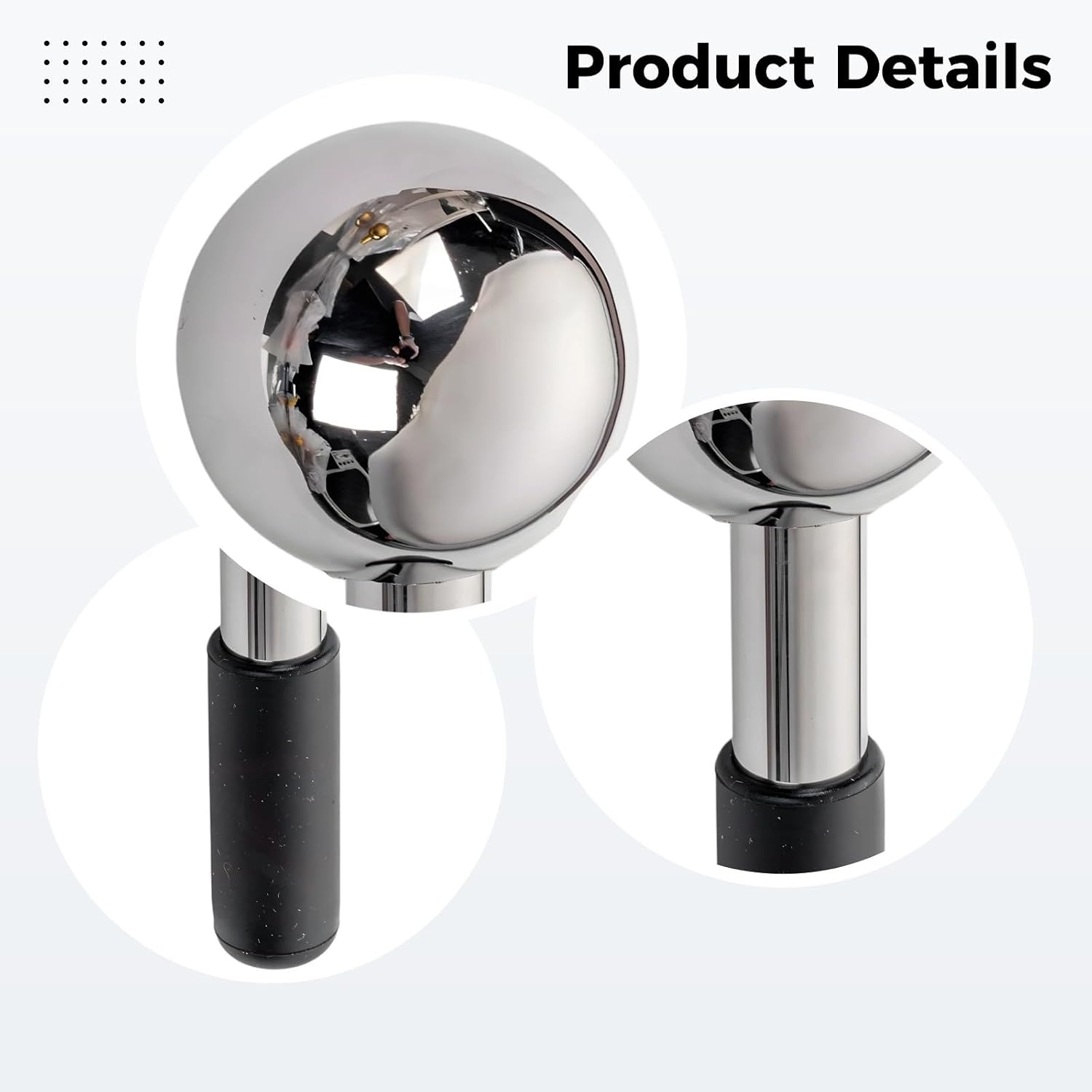 Stainless Steel Ice Globes for Facials, 2 Pcs Cryo Sticks with Hot/Cold Therapy, Cooling Facial Massager, 5.3 X 1.9 in; Relieves Puffiness & Headache