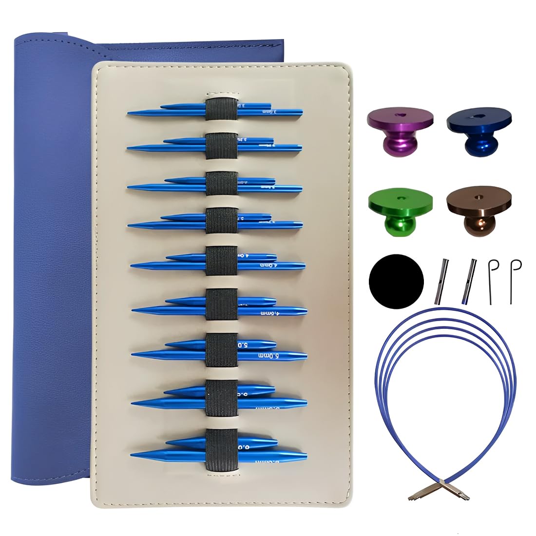 Set di Ferri Da Maglia Circolari Intercambiabili, 9 Paia, Set Uncinetto Professionale, Per Principianti E Adulti, Unisex