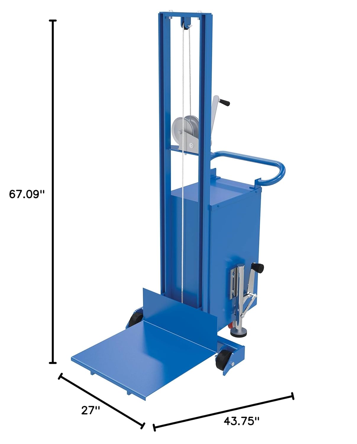 Vestil LLCB-202058 Steel Counter Balanced Lite Load Lift 300 Lb. Capacity Blue