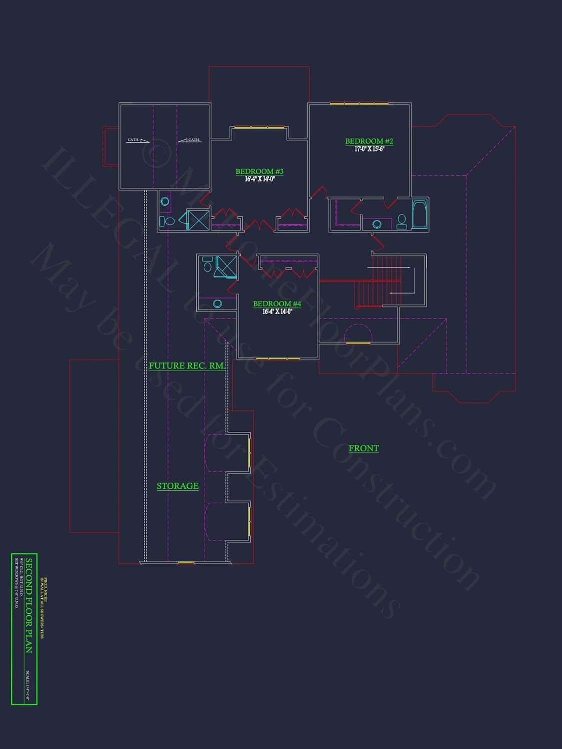 18-1480B HOUSE PLAN - Ownerful House Floor Plan Design | Architectural Blueprint CAD
