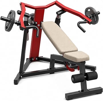 3-in-1 Adjustable Chest Press Machine, Incline Decline Flat Weight Bench Press for Home Gym, Heavy-Duty Steel Upper Body Workout Equipment with Padded Seat and Backrest