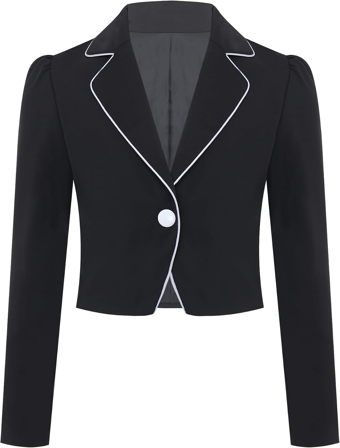 Kids Classic Tailored Suit Coat Long Sleeve Formal Outerwear Color-Blocked Preschooler Blazer for Daily