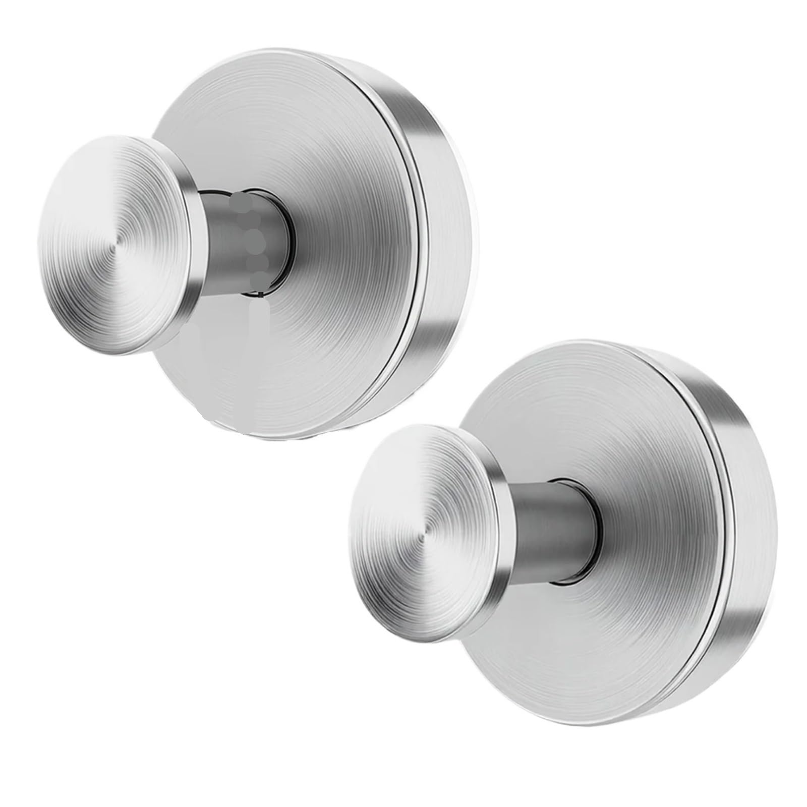 YUSUZH 8pcs Matte No-Drill Suction Cup Hooks, Waterproof Towel Robe Holder, Bathroom Kitchen Wall Organizer, Essential Home for Bathroom & Kitchen(Silver)