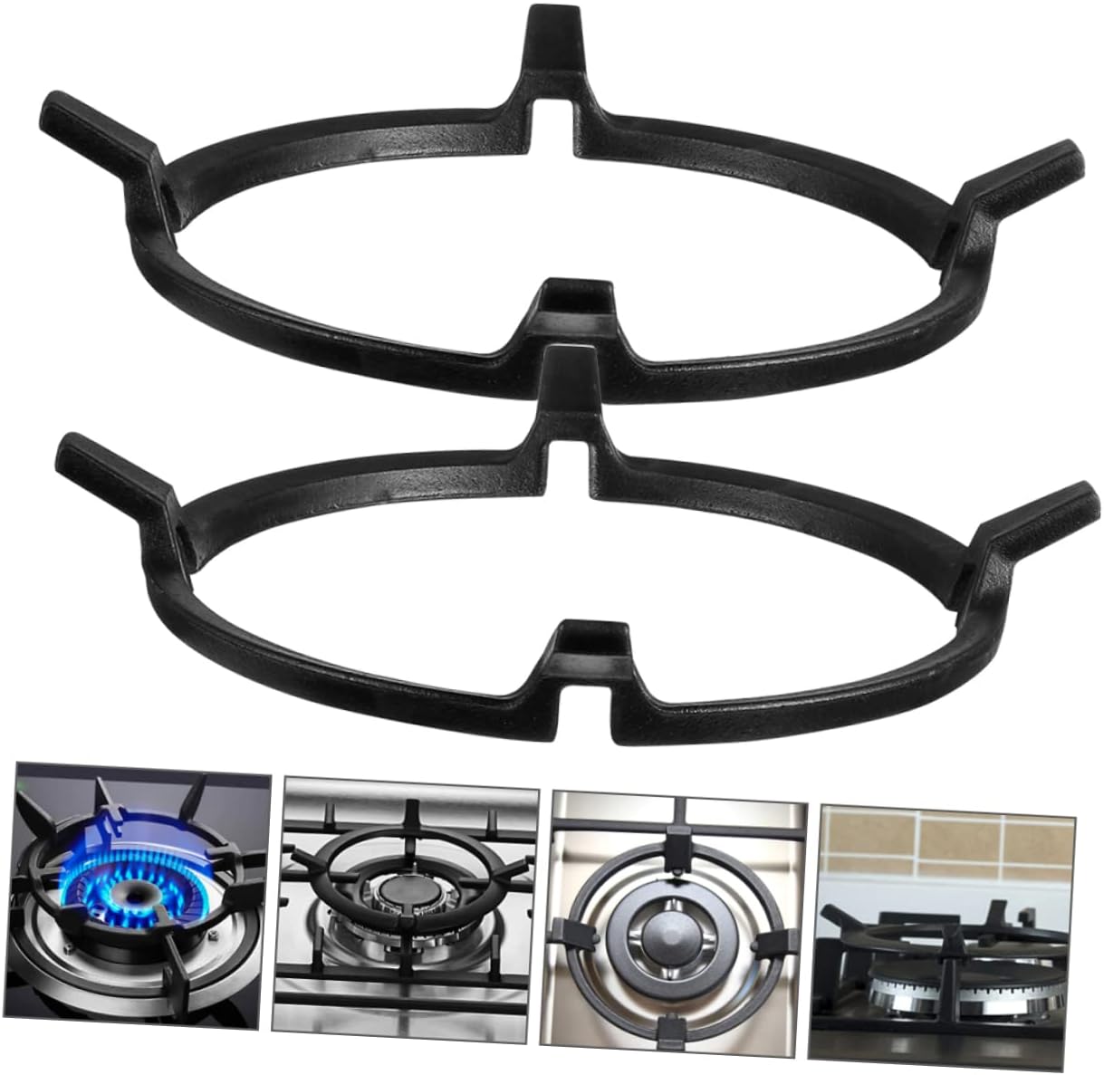 Zerodeko 2Pcs Non Slip Gas Stove Stand Stove Support Rack for Kitchen and Restaurant Use and Easy to Install Essential Gas Stove Accessories