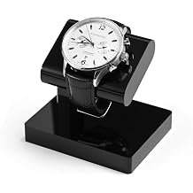 Oirlv Acrylic Jewelry Display Single Watch Stand for Men Acrylic Bracelet Watch Holder for Women Black