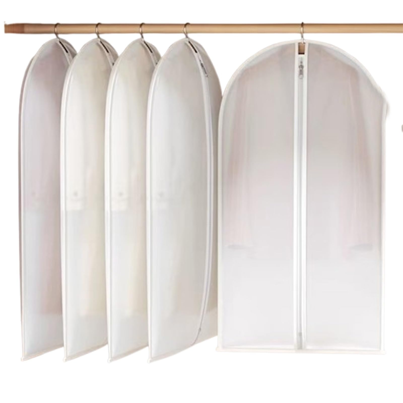 Housse de vetement penderie PEVA naturel lot 15 housses de protection zip rangement vetements XXL