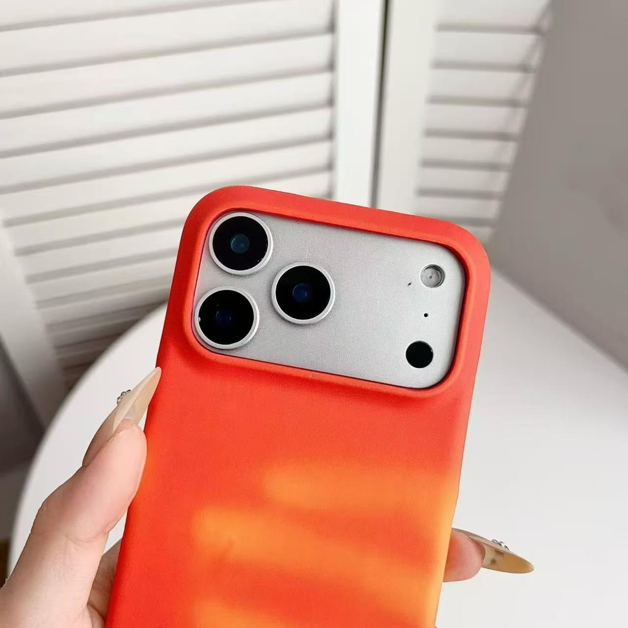 Etui na telefon z regulacją temperatury do iPhone'a 17 Pro Max Air, odporne na wstrząsy, wielokolorowe, zmienne pod względem temperatury (do iPhone'a 13/niebieskie)