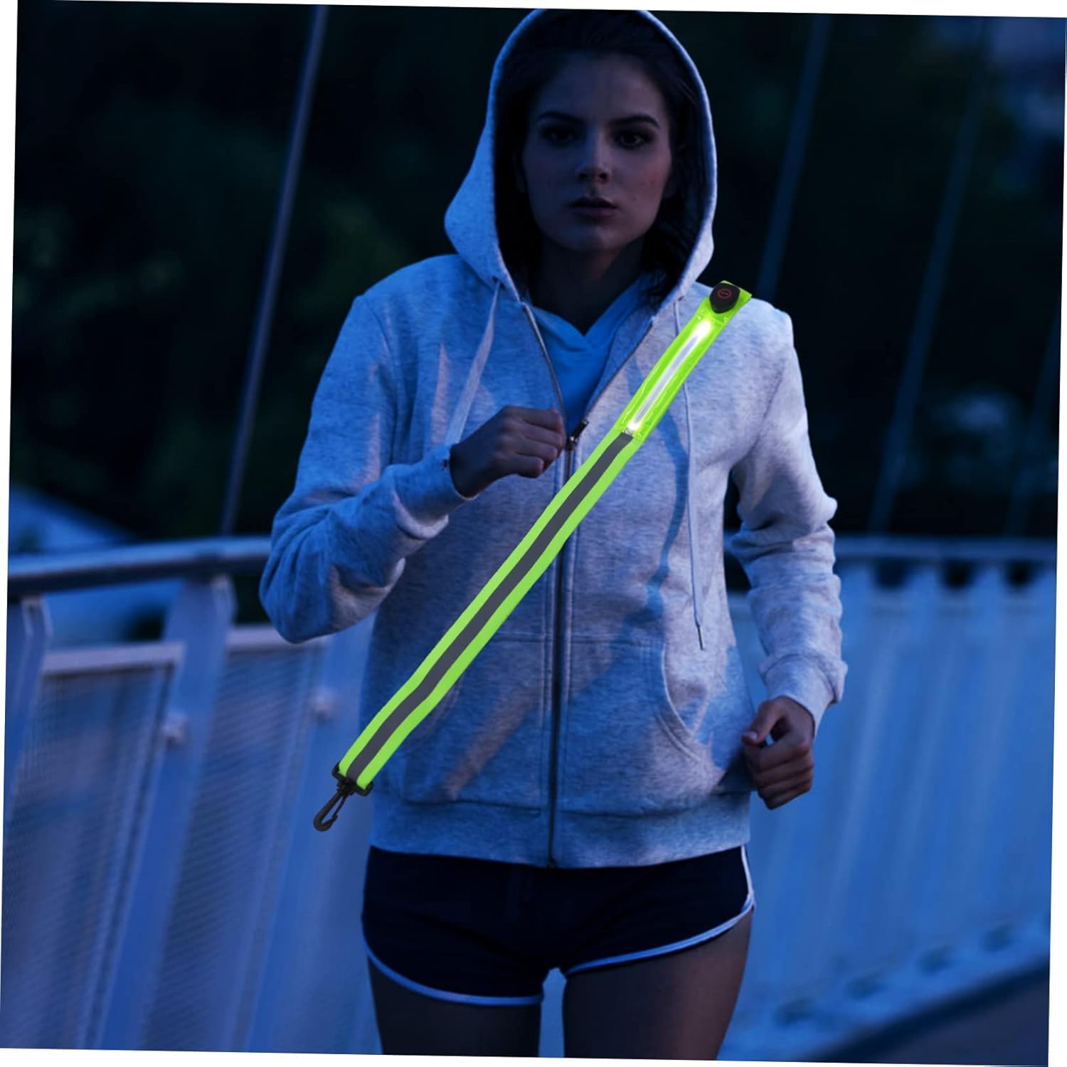 VANZACK Reflective Safety Running Strap Adjustable Night Running Belt for Fitness and Outdoor Activities High