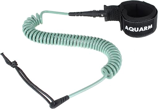 Paddle Board Leash 11ft Coiled for SUP & Surf | Lightweight & Durable, Quick-release Ankle Cuff, Tangle-free Design, Padded Ankle Strap, Fits Paddle Boards & Surfboards