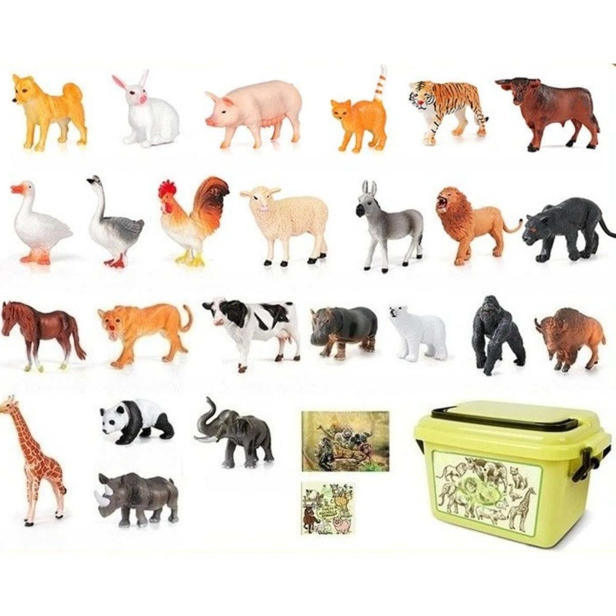 Amazon.co.jp: [Figoday] 動物フィギュアセット 12/22/34個入り 動物園