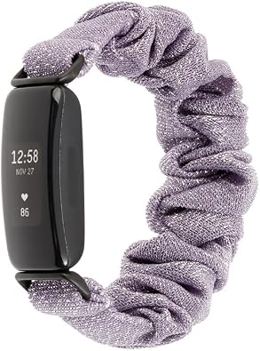 Band Compatible with Fitbit Ace 3 Bands, Replacement Scrunchies Arm Band Chiffon Satin Wristband for Inspire 2, S/L