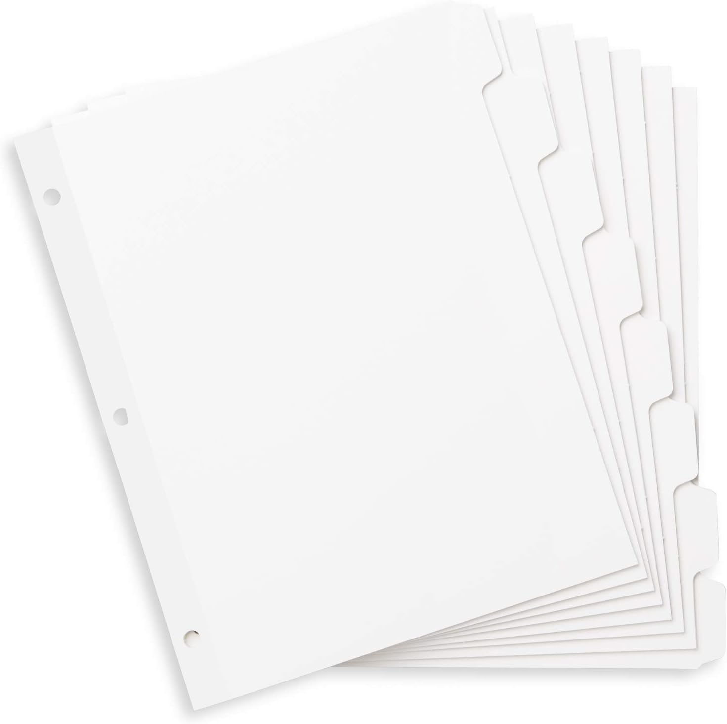 Blue Summit 3 Ring Binder Dividers with Reinforced Edge, 1/8 Cut Tabs