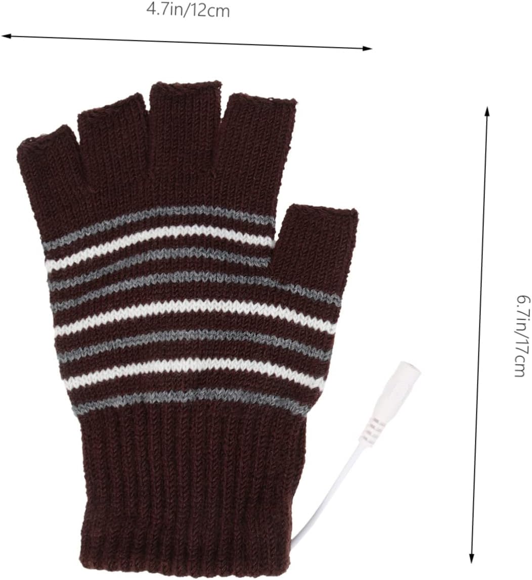 LIOOBO 2Pairs Adjustable Heating Mitts USB Warm Gloves for Winter Windproof Thermal Gloves for Outdoor Activities and Comfort