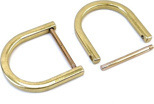 Miniatura 43 de 4 Piezas Anillos en D de Servicio Pesado Atornillables con Grillete de 1-1/2 Pulgadas Negro Gunmetal Forma de U Anillo D de Repuesto para Bolso