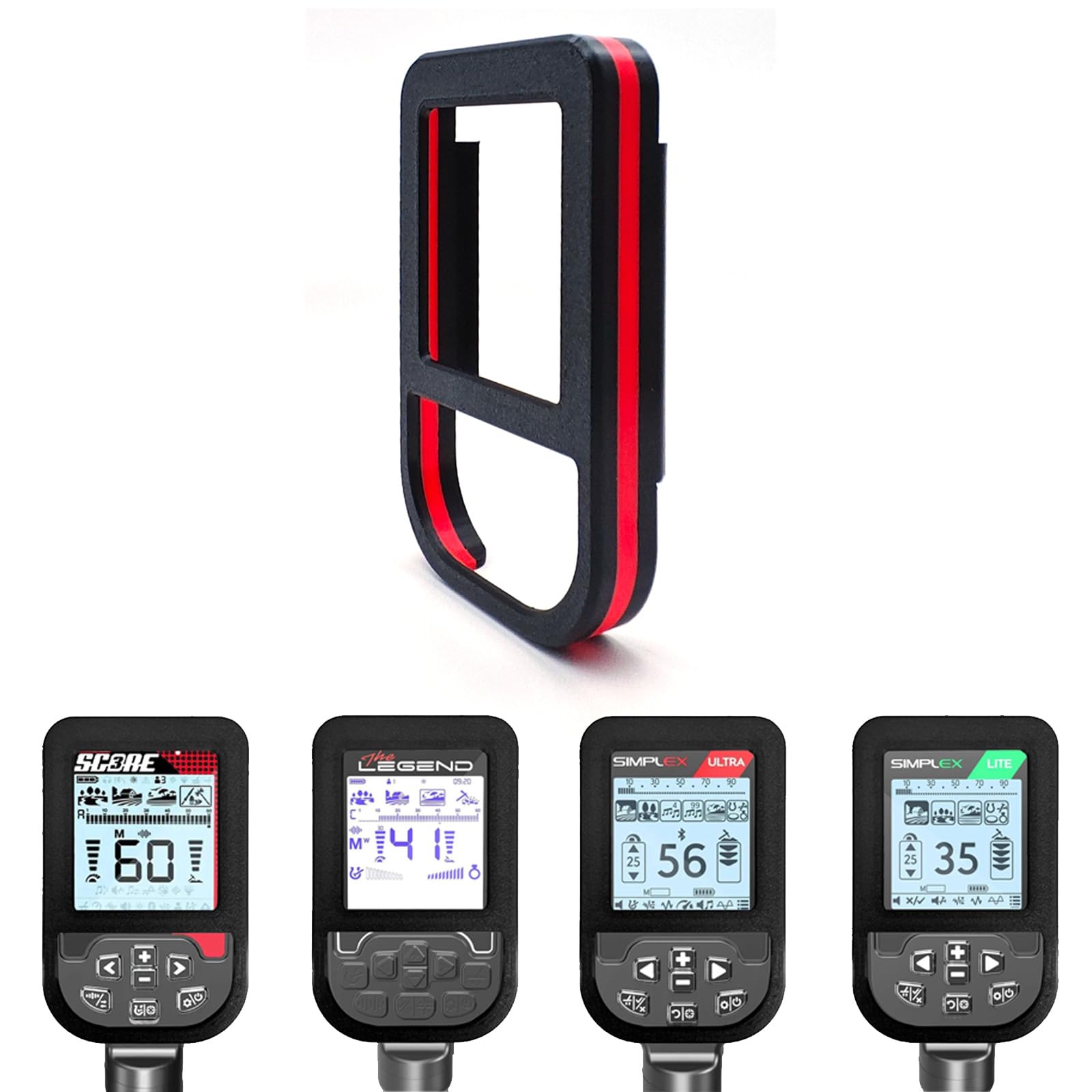 Coque de protection pour Nokta Triple Score PRO Pack / Simplex Lite / The Legend Pro Pack / Simplex - Coque de protection et protection d'écran - Compatible avec les accessoires Nokta (noir +
