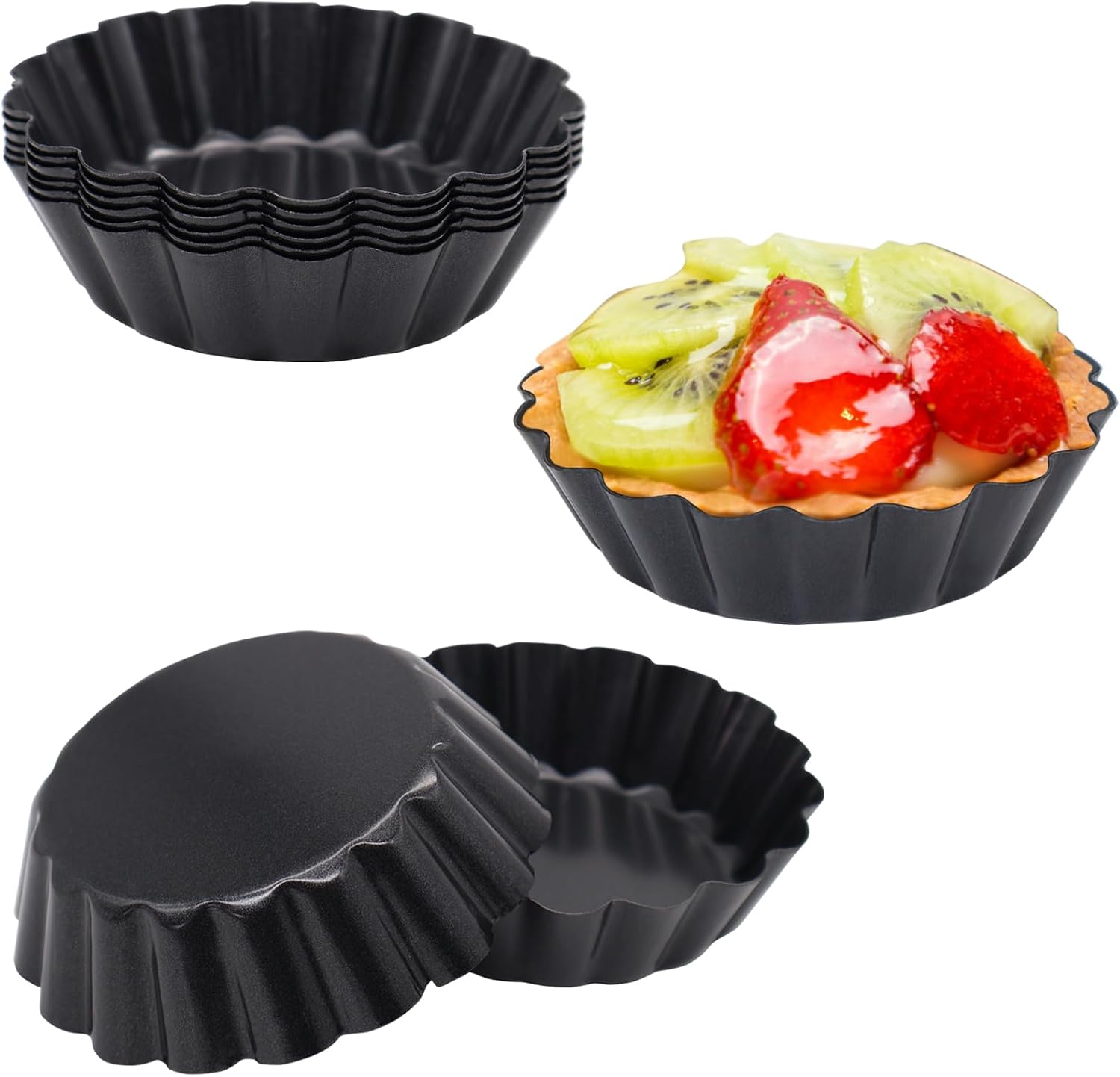Rectangle Tart Pan with Removable Bottom, 14-Inch Quiche Pans Carbon Steel Tart Mold for Baking Pie (14.4in×4.7in×1.2in)