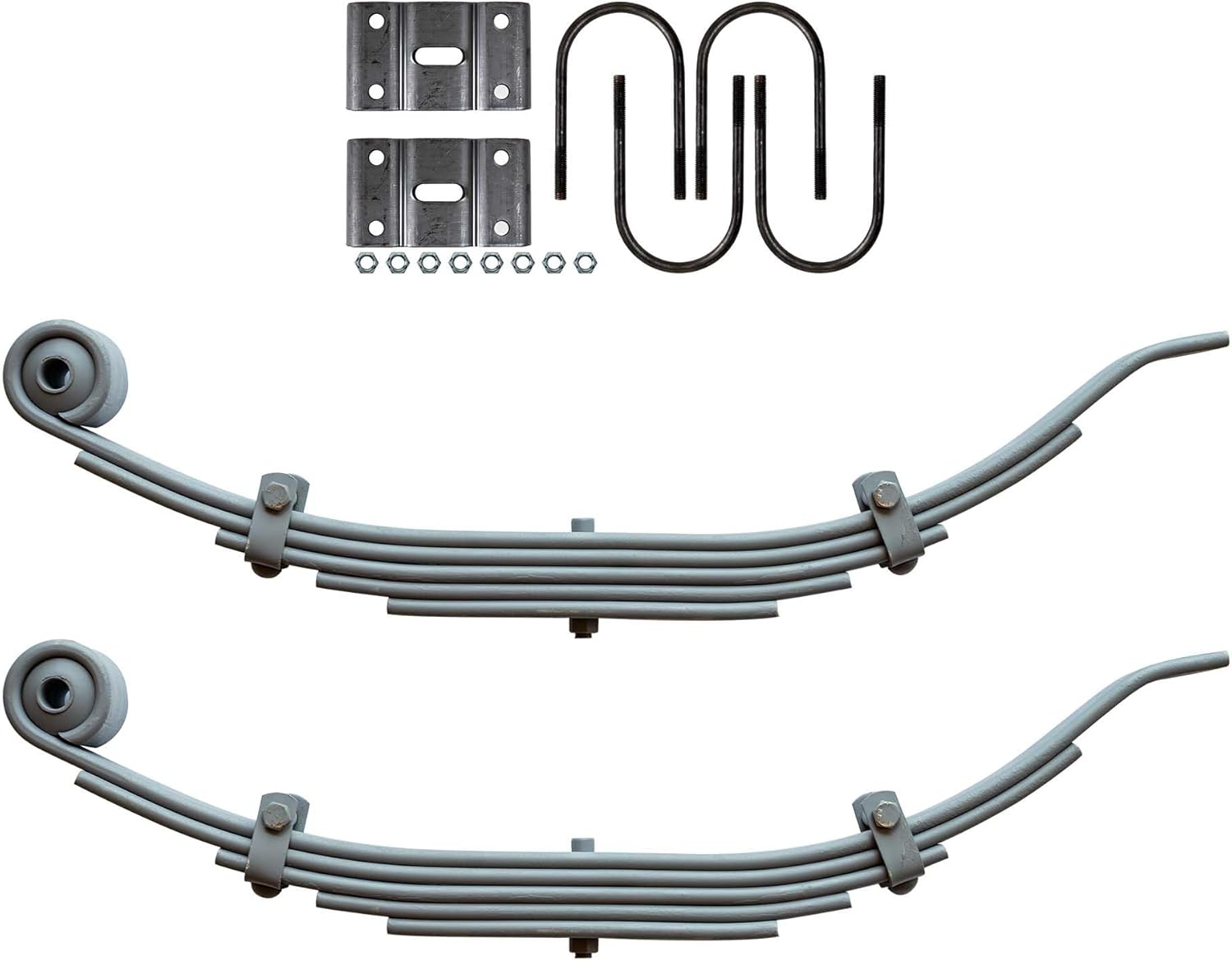 The Trailer Parts Outlet - 5 Leaf Slipper Spring Suspension Kit - Complete Kit for 3" Tube, 7000 lb Axles, Smooth and Reliable Trailer Suspension