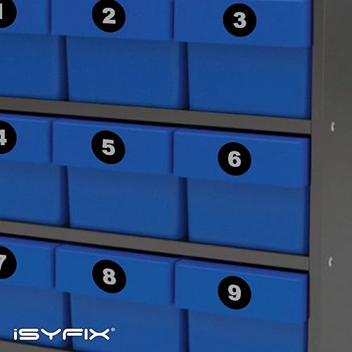 Miniatura 168 de iSYFIX Calcomanías amarillas de números consecutivos – 1 a 100, 2 pulgadas, 1 juego – Vinilo autoadhesivo de alta calidad, ideal para inventario