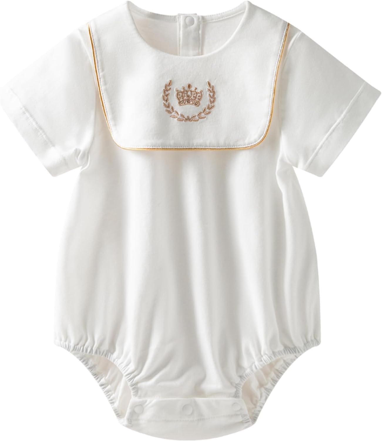 Baby Romper for Boys & Girls, 100% Cotton Newborn Short Sleeve Jumpsuit, Premium Summer Photoshoot Outfits