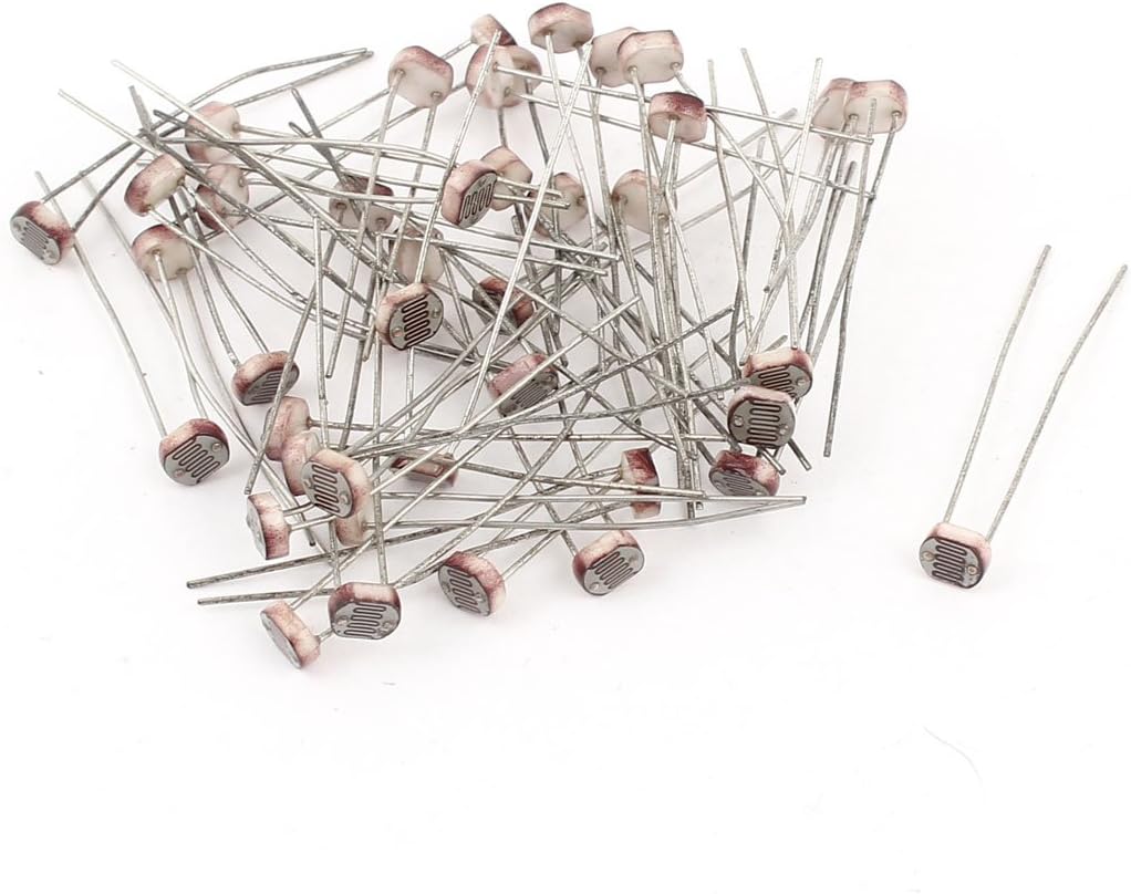 uxcell a14073000ux0271 40 Pieces Photoresistor GL5516 LDR Photo Resistors Light Dependant Resistor, 5mm
