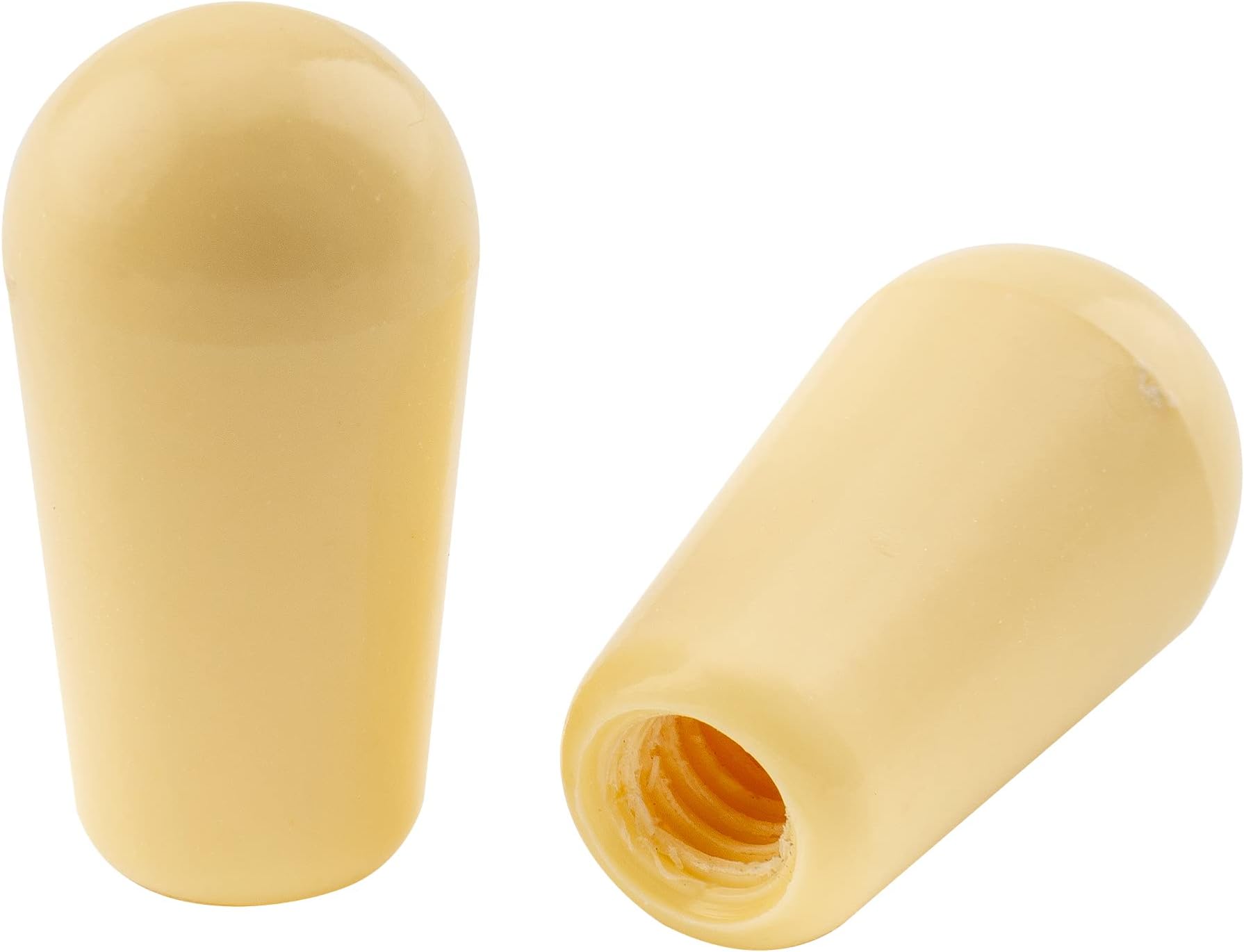 Musiclily Pro Metric Thread Plastic Guitar 3 Way Toggle Switch Tips LP Pickup Selector Switch Caps Switch Knobs for Import Epiphone Les Paul Style Electric Guitar, Cream (Set of 2)