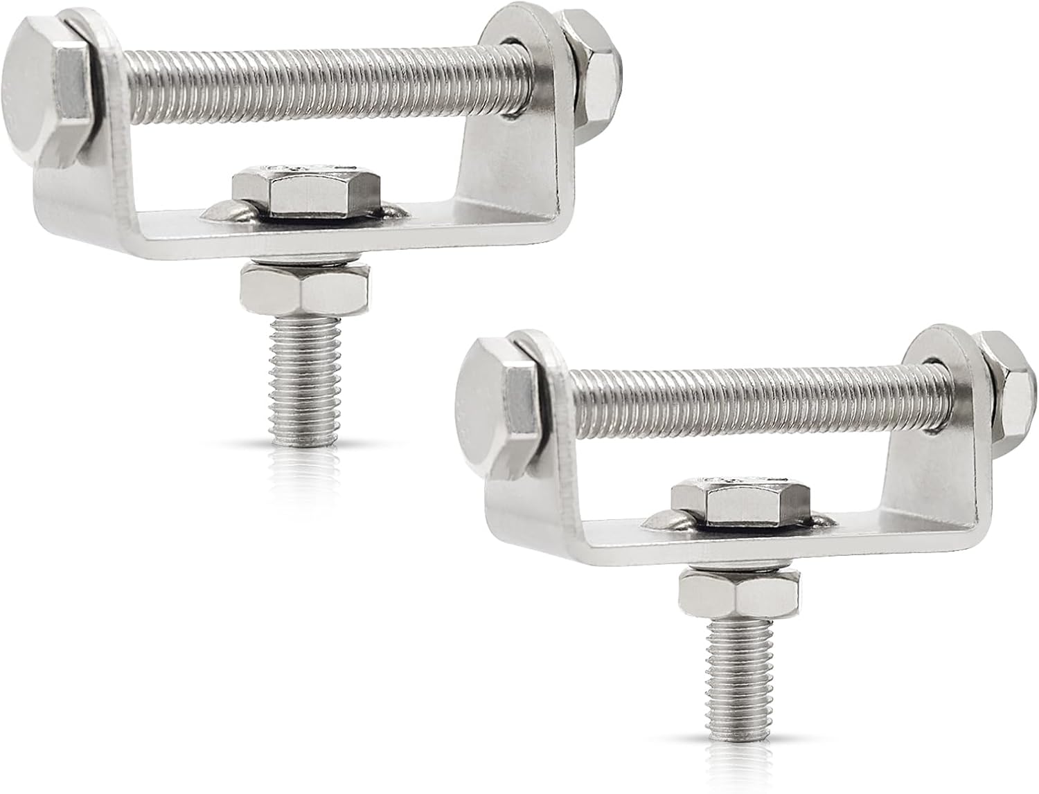 jose2015 2pcs Light bar Bracket Mount 44MM Motorcycle mounting Brackets for Off-Road Motorcycle Motorbike Bike Scooter Silver