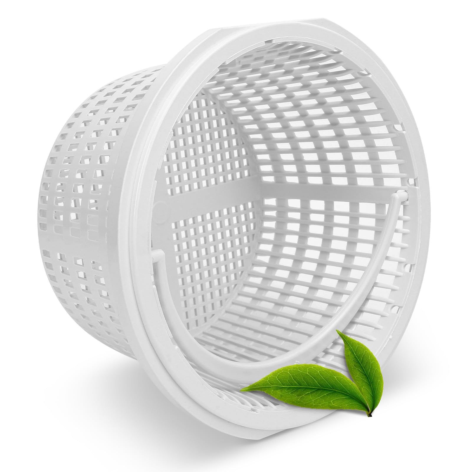 VINGVO Cesta para skimmer, cesta de repuesto para skimmer de piscina, cesta de 18 cm, para skimmer estándar, con asa, resistente al cloro, estable para limpieza de piscinas eficaces, limpieza de ooles