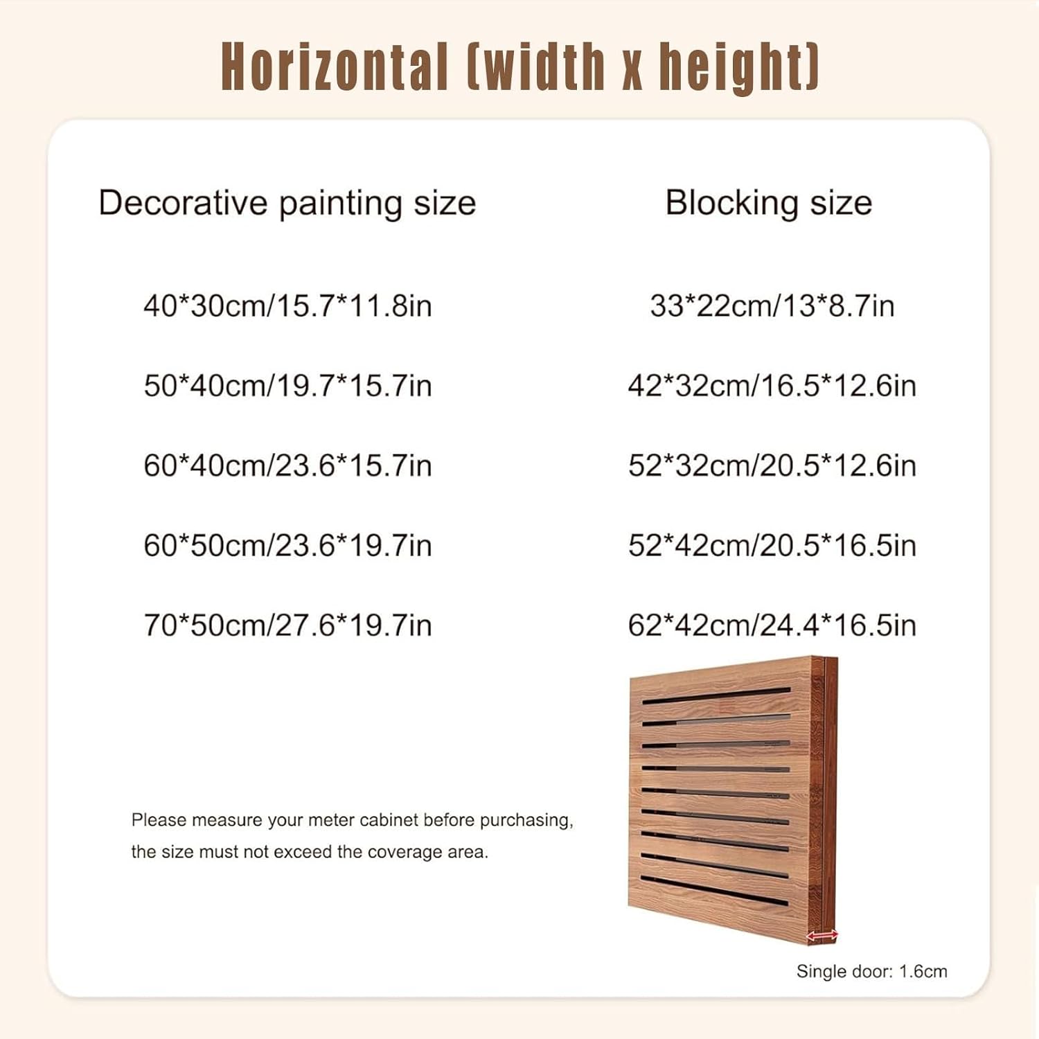 Decorative Electrical Panel Cover - Easy Wall-Mounted Fuse Box Cabinet to Conceal Unsightly Panels - Stylish Home Decor Solution for a Neat Finish