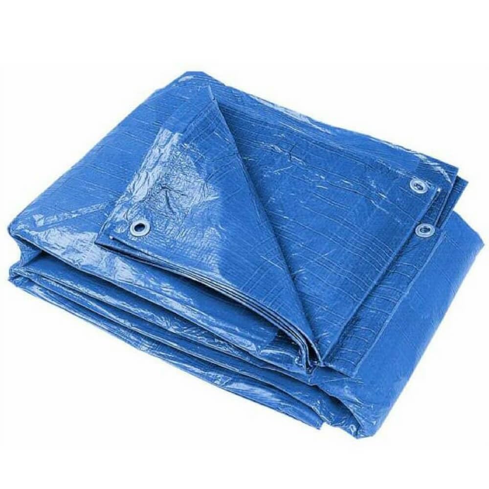 Bonerva | Toldo de Polietileno Azul con Ojales | 8x12 Metros | Lona de Recubrimiento para Piscinas, Muebles y vehículos | 85 gr/m2 |