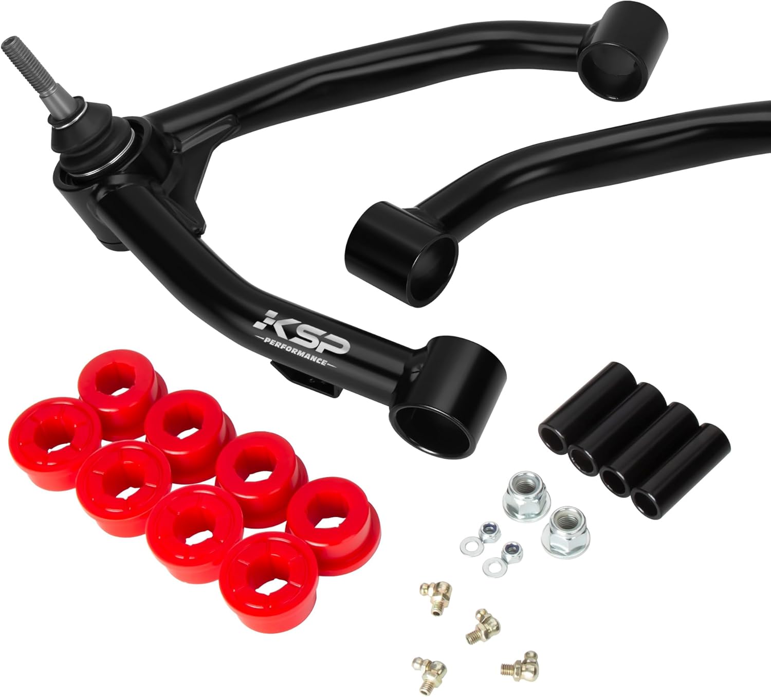 KSP Upper Control Arm Fit for Sierra Silverado1500, Tubular Fit 2-4" lift for 2007-2018 Silverado Sierra 6-Lug 2WD/4WD OE stamped steel and aluminum arms, Stage 2.0