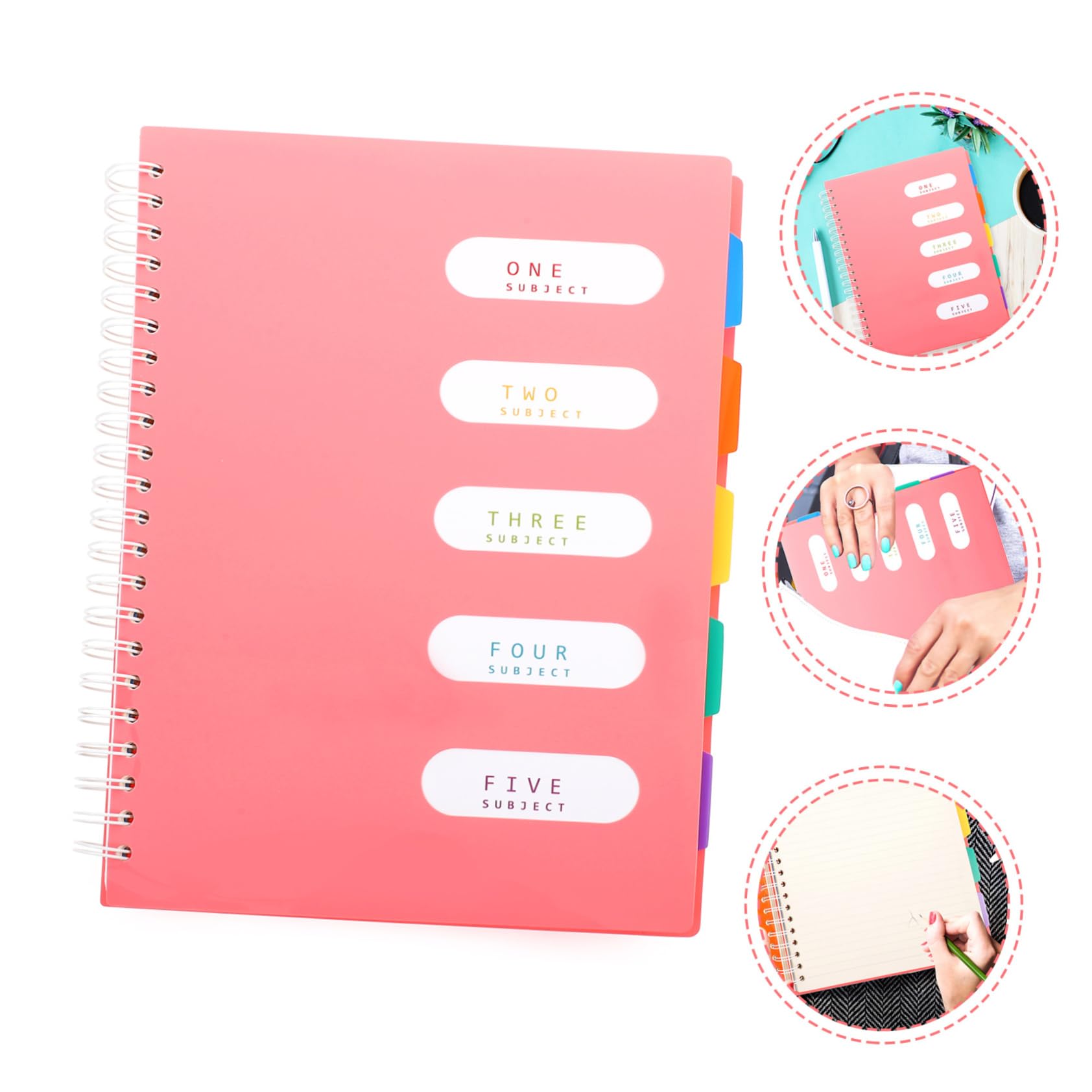 SHINEOFI Carnet à Spirale Bloc-notes de Bureau Lignes Écriture Format Pratique Carnet de Notes pour Étudiants et Employés
