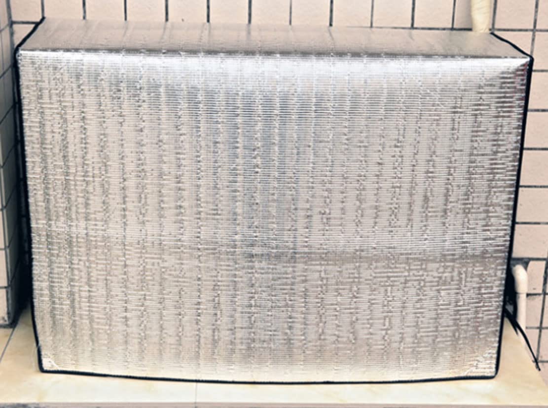 Außenabdeckung für Klimaanlage, aus Aluminiumfolie, Staubschutz, für den Außenbereich, Abdeckung für Klimaanlage, staubdicht (fest, 100 x 42 x 79 cm)
