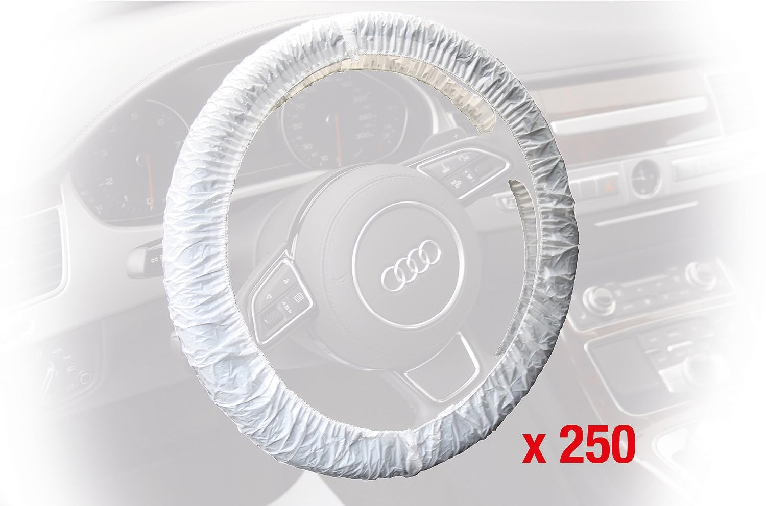 KS Tools 500.8087 Einweg-Lenkradschoner, weiß, 250 Stück
