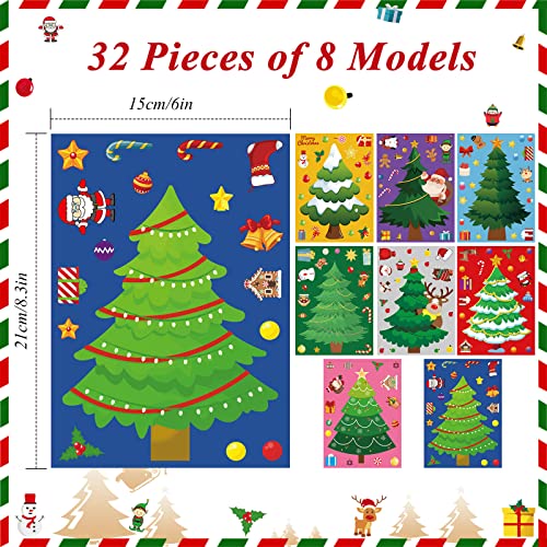 Novwang 32 Sheets Christmas Stickers For Kids, Make A Christmas Tree Stickers, Kids Diy Make Your Own Stickers For Christmas Party Games Sticker Crafts Holiday Stickers For Boys Girls Xmas Gifts #TOP1