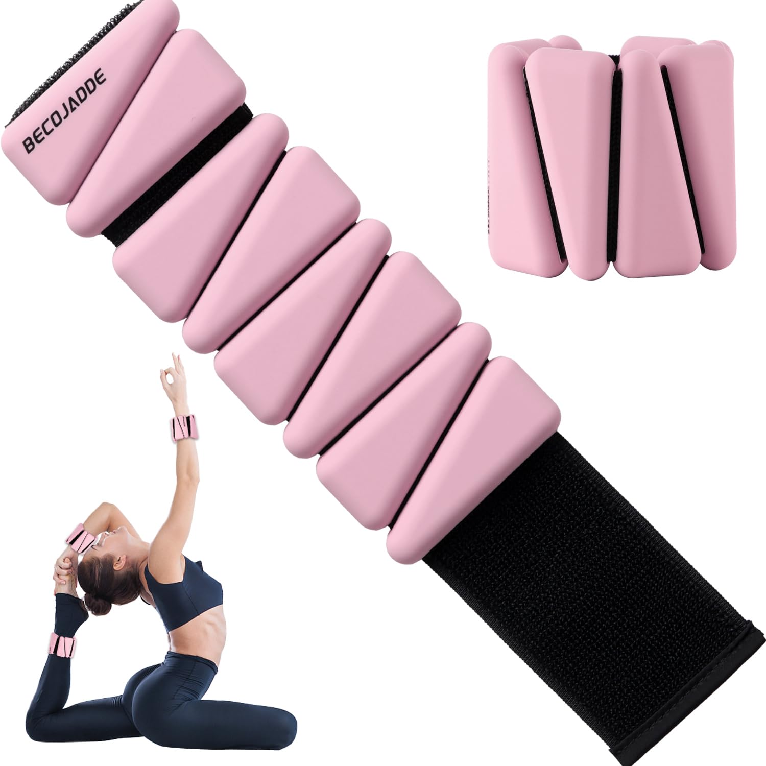 Wrist Ankle Weights Set of 2(1 lb/2 lb Each) Adjustable Weights Training Intensity for Strength Training Walking Running Yoga Pilates Jogging for Women Men