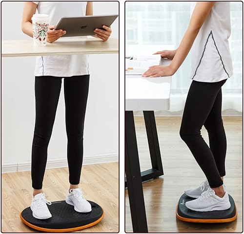 Miniatura 5 de StrongTek Tabla de equilibrio antifatiga, tablas de equilibrio de escritorio de pie, accesorio de alfombrilla de escritorio de pie, balancín de pie