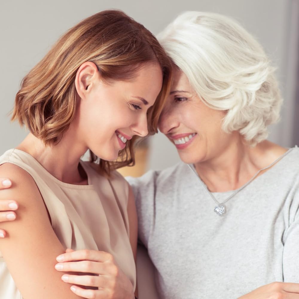 Heart Necklace for Women 925 Sterling Silver Infinity Love Heart Birthstone Necklace Pendant Hypoallergenic Jewelry for Women - Image 5