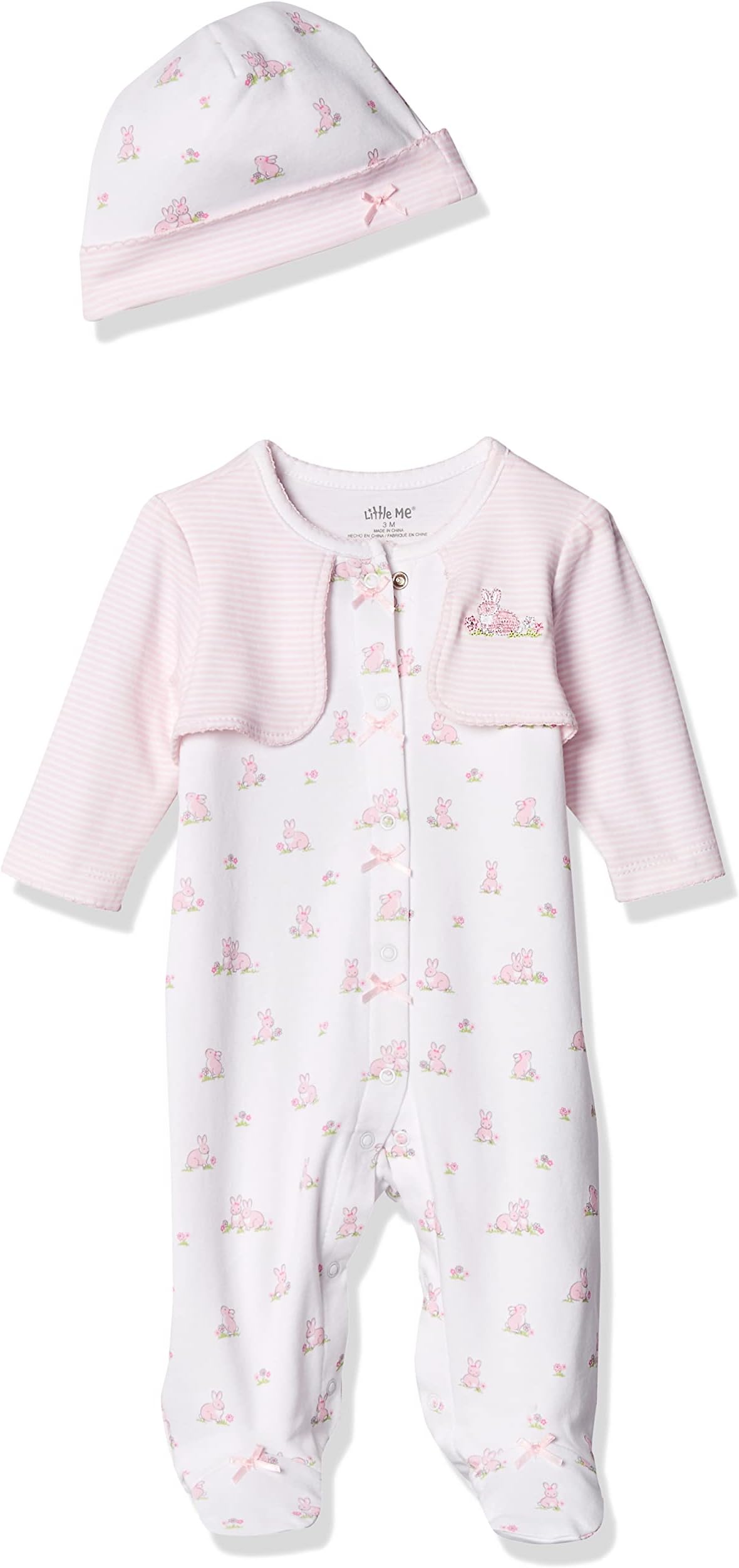 Little MeBaby Girls' Footie (Pack of 2)