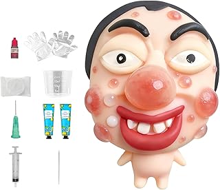 Refillable Pimple Popping Toy Squishy Sensory Fidget Toy Kit, Large Soft Silicone Squeeze Popper with Filling Kit, Oddly Satisfying ASMR Stress Relief Toy for Adults Teens, Reusable Novelty Gift (C)