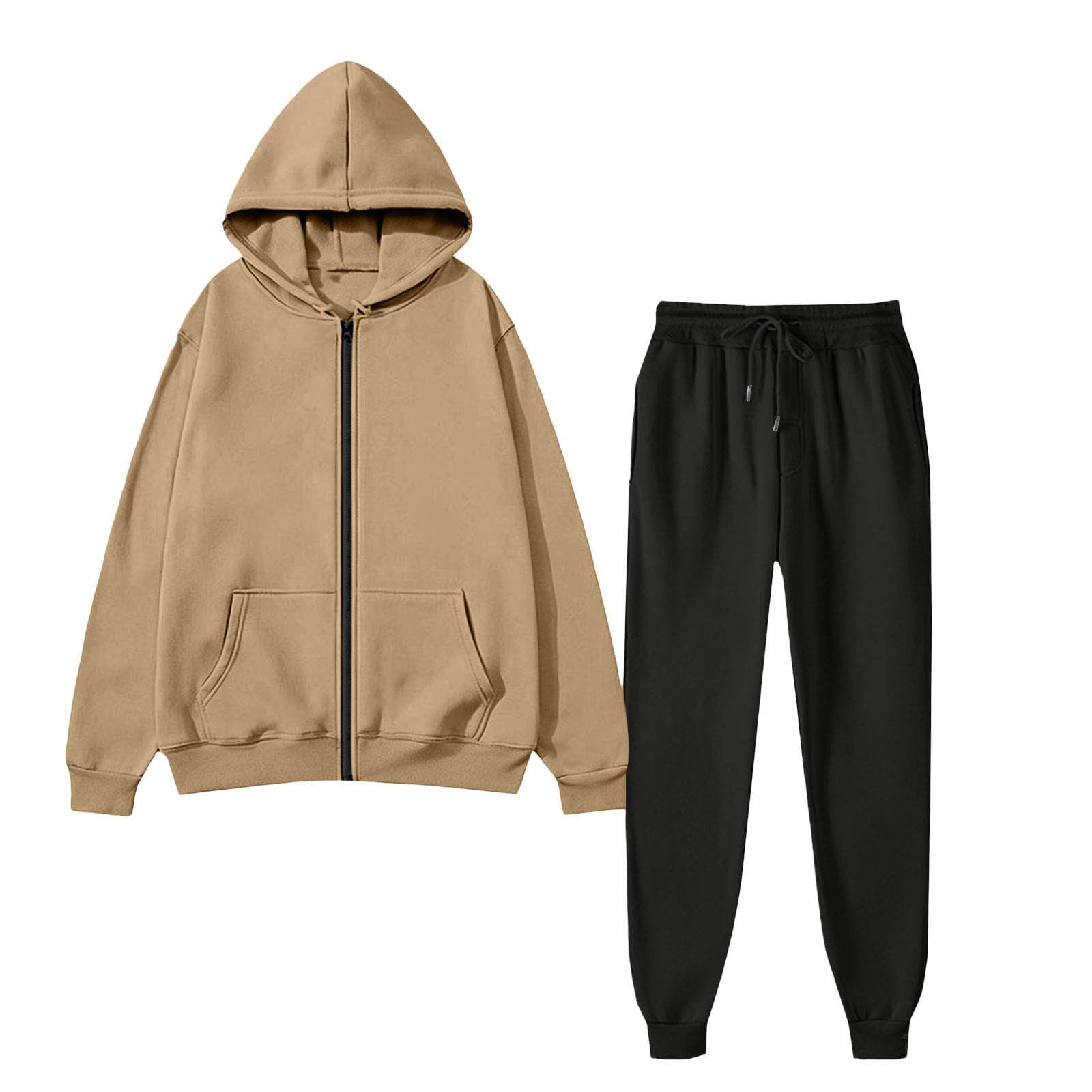 LUCKME Tuta Uomo Completa Felpa Pantaloni Tuta da Ginnastica Cotone Leggero