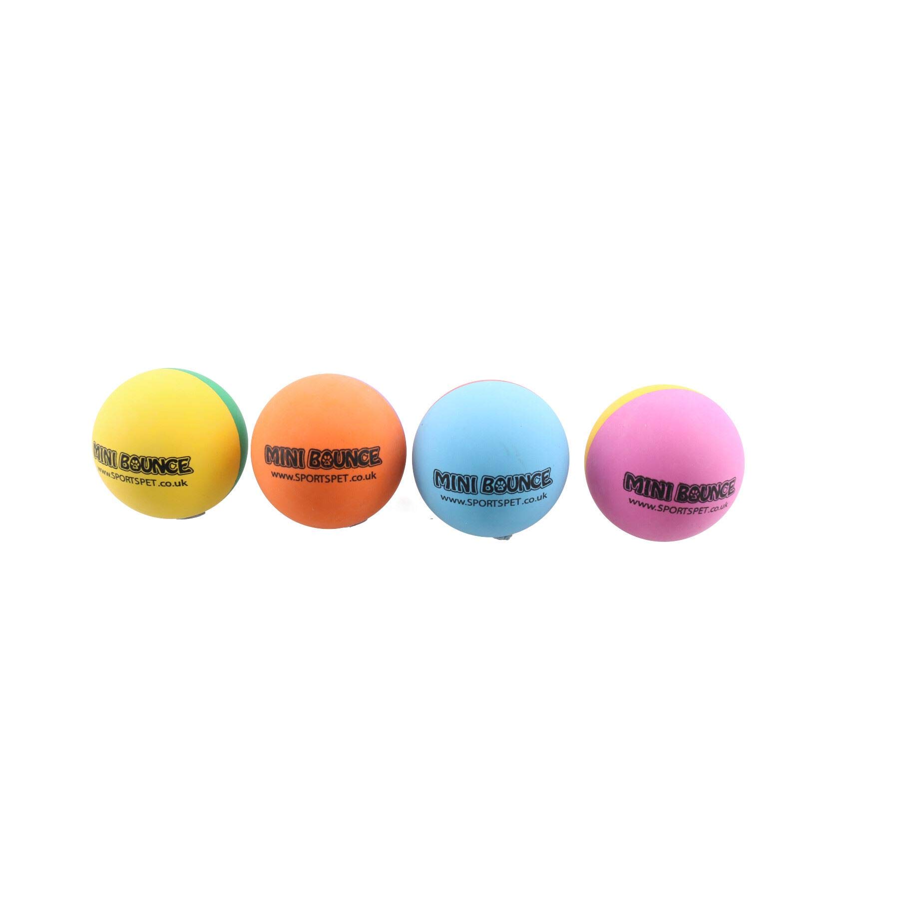 AB Tools - Juego de 4 Pelotas Pequeñas de Goma para Mascotas, Gatos, Cachorros, Perros y Gatos, 4,5 cm
