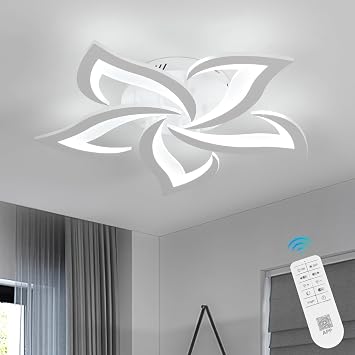 Riserva LED Ceiling Light Dimmable 40W, Creative Petals Design, White