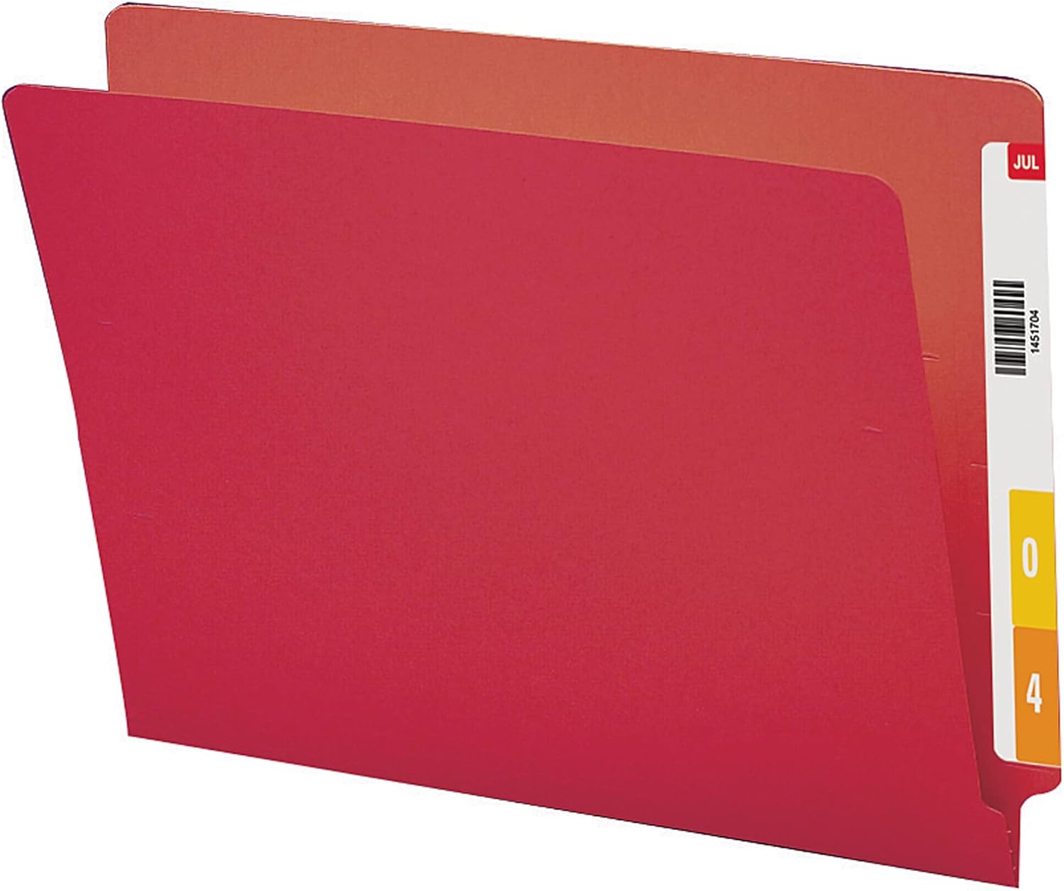 Smead End Tab File Folder, Shelf-Master Reinforced Straight-Cut Tab, Letter Size, Red, 100 Per Box (25710) Red Letter