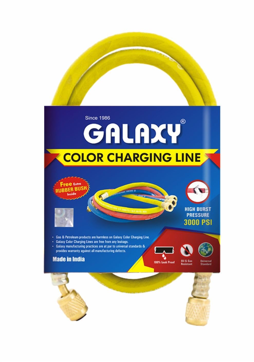 GALAXY Coloured Charging Hose (90 cms) For R22, 134A