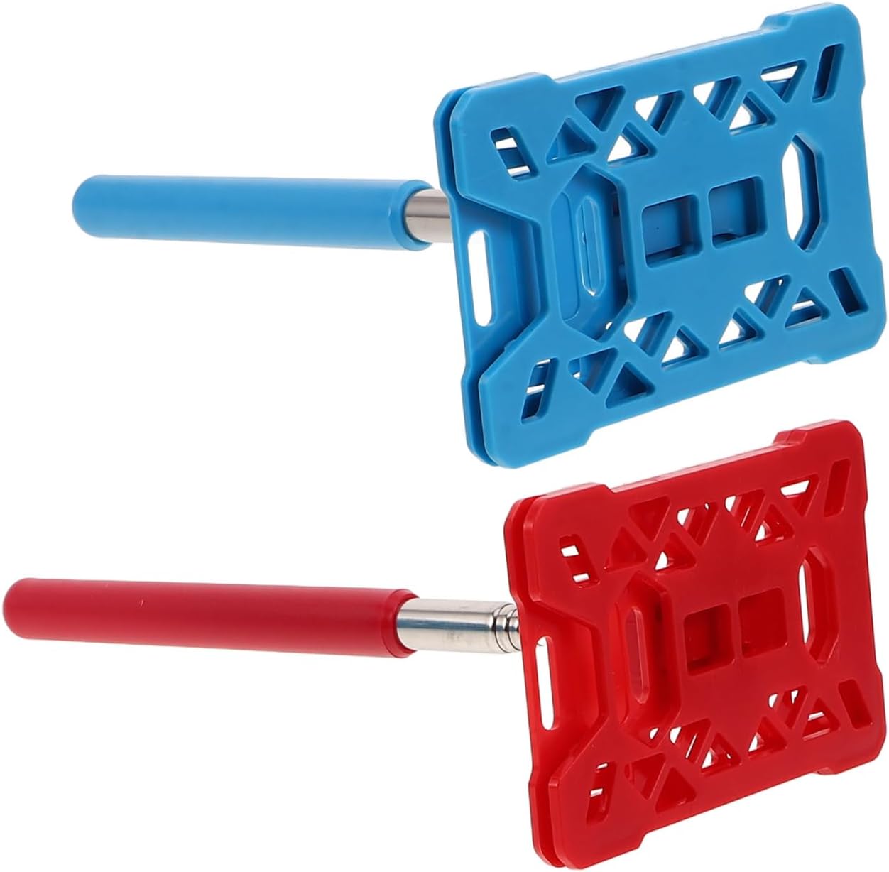 STOBAZA Card Holder Extender Stick 8.27In Telescopic Vehicle Parking Swiping Tool for Contactless Payment Toll Access 2-Pack Red Blue
