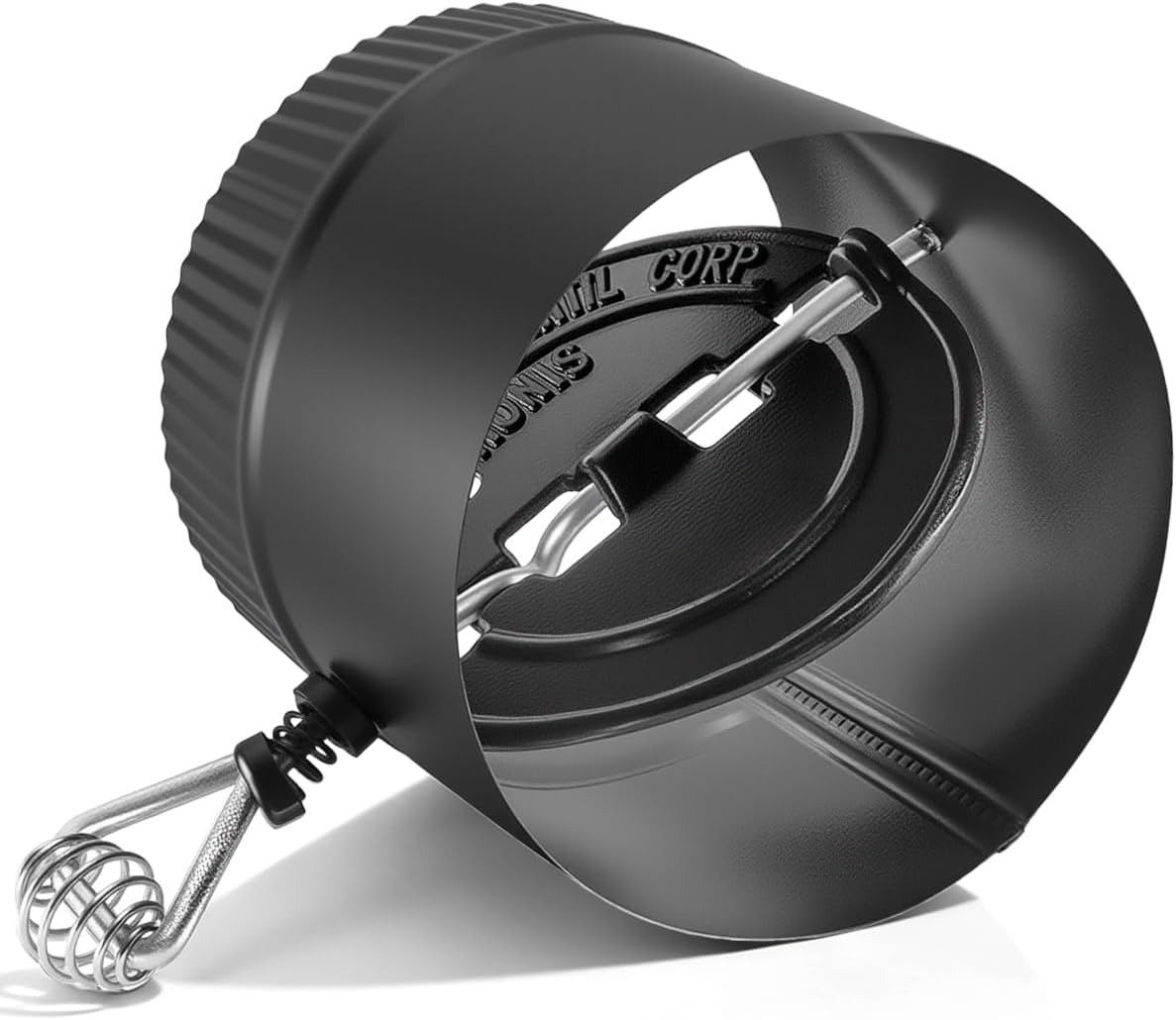 6 Inch Stove Pipe Damper, Stainless Steel Wood Stove Adapter, Airflow Control, Heat Loss Reduction, Moisture and Cold Draft Prevention