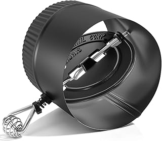 6 Inch Stove Pipe Damper, Stainless Steel Wood Stove Adapter, Airflow Control, Heat Loss Reduction, Moisture and Cold Draft Prevention